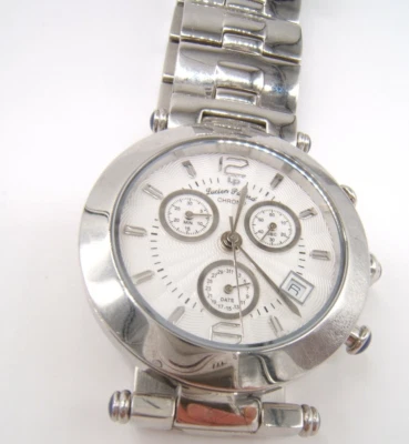 RELOJ PULSERA LUCIEN PICCARD CRONÓGRAFO CRISTAL DE ZAFIRO SUIZO FUNCIONANDO Foto 1 de 4