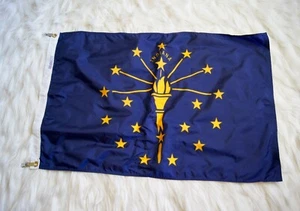 Nyl-Glo Indiana State Flag - Nylon Flag Bunting Annin USA - Flags International - Picture 1 of 8
