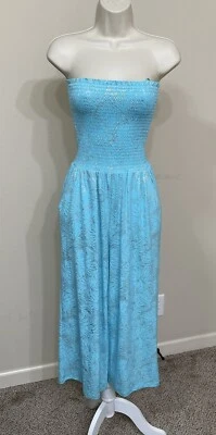 Mono Michael Kors Mujer Turquesa y Plateado Sin Tirantes Elastizado Elegante s XS Foto 1 de 4