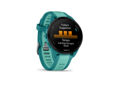 Garmin Forerunner 165 Music, Turquoise/Aqua | GPS Running Smart Watch 010-02863- - Image 1 of 4