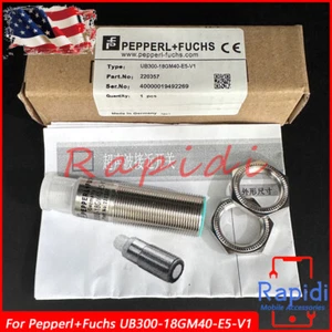New In Box PLC ULTRASONIC SENSOR 40MM IP67 For Pepperl+Fuchs UB300-18GM40-E5-V1 - Picture 1 of 8