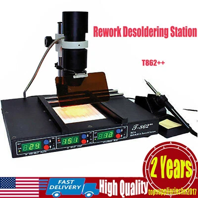 ИК инфракрасная станция для переделки демонтажа IRDA BGA температура T862++ SMD паяльный сварочный аппарат - Изображение 1 из 4