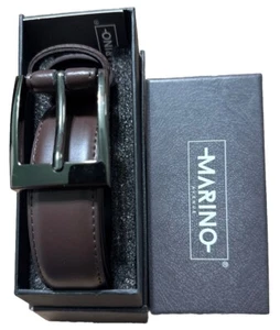 Mio Marino Men's Jean Prong Casual Leather Belt Coffee Brown Size 30”NIB - Picture 1 of 5