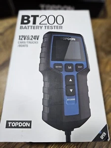 TOPDON BT200 Car Battery Tester 24V 12V Load Tester Charging System Analyzer UK - Picture 1 of 5