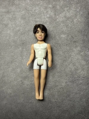 Boneca Polly Pocket cabelo marrom enraizado olhos castanhos homem menino figura de ação RARA - Imagem 1 de 2
