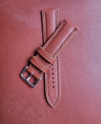 Correa de reloj Horween Essex de cuero de 19 mm hecha a mano en Reino Unido  Foto 1 de 4