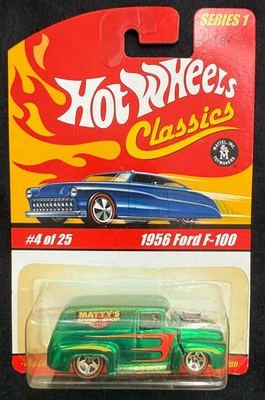 Ford F-100 2004 Hot Wheels *Clásicos* 1956 verde Spectraflame capó de apertura leer Foto 1 de 4