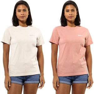 Jack Wolfskin Womens Essential Outdoor Short Sleeve Crew Neck T-Shirt Top Tee - Picture 1 of 22