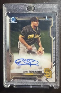 Eguy Rosario 2021 Bowman Chrome Prospect Auto #CPA-ER 1st Bowman - Picture 1 of 2