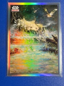 Star Wars Galaxy Chrome 23 Refractor Yoda's Hut #15 - Picture 1 of 3