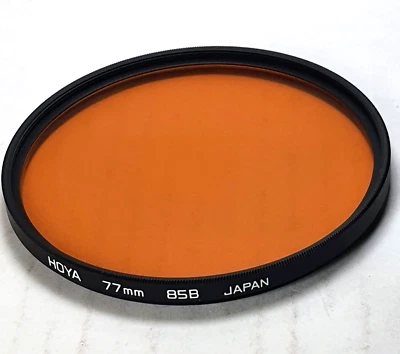 Genuine Hoya 77mm 85B 85-B 85 B Color Conversion Glass Lens Filter Japan 77 mm  - Image 1 of 4