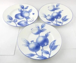 Tiffany China Tiffany Nature Lot of 3 Salad Plates 2 Pomegranate 1 Apple Design - Picture 1 of 10