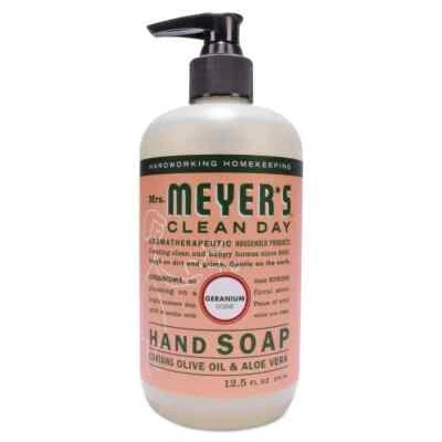 Jabón líquido de manos Mrs. Meyer's Clean Day, geranio, 12,5 fl oz, nuevo *envío gratuito* Foto 1 de 3