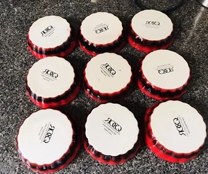 ROCQ Parisian Patisserie Ramekin Bake Dish Red Black Tart Pie Creme Brulet Set 9 - Picture 1 of 14