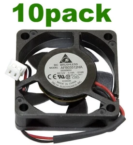 Lot10pack 36mm*12mm Delta AFB03512HA-S16R 12V/9VDC 2x Ball Bearing Fan 2pin NEW - Picture 1 of 1