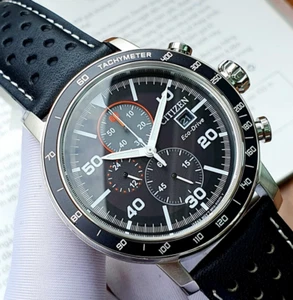 Citizen Brycen schwarzes Lederband Eco-Drive Herrenuhr CA0649-14E - Bild 1 von 9