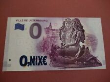 Billet touristique souvenir 0 euro, Ville de Luxembourg 2019 0 euro NIX€