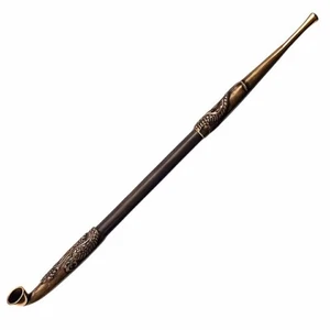 Japan EDO SAMURAI Kiseru Smoking Pipe Rising Dragon Brown Japanese (21cm) - Picture 1 of 6