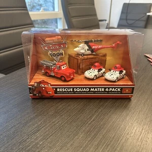 Disney Pixar Cars Rescue Squad Mater Paquete de 4 Caja Set Dálmata Mia Tia Chopper - Imagen 1 de 5