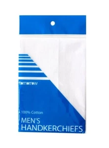 Lote de 12 pañuelos cuadrados de algodón blanco para hombre Hanky Hankie de colección - Imagen 1 de 1