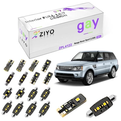 Kit de luces LED interiores blancas de 18 bombillas para Land Rover Range Rover Sport 2004-2013 Foto 1 de 4