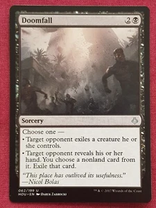 Magic The Gathering HOUR OF DEVASTATION DOOMFALL black card MTG - Picture 1 of 2