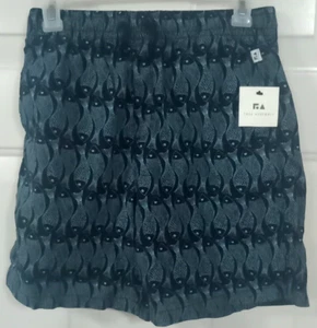 NWT Free Assembly Fish Print Allover Camp Shorts Boy XS Pocket - Picture 1 of 4