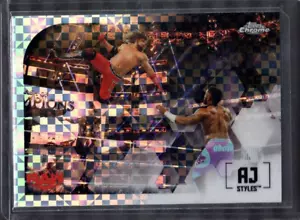 2020 Topps Chrome WWE X-Fractors #1 AJ Styles - Picture 1 of 2