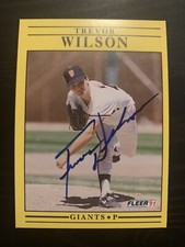 1991 Fleer #277 Trevor Wilson San Francisco Giants Signed Card Autographed