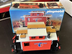 Playmobil 4123 G Scale Western Railroad Caboose Wagon Boxed - Picture 1 of 13