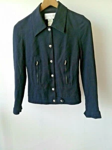 Abrigo BARBARA BUI Chaqueta/Ablazer Negro París Talla 36 Botones a Presión Manga Larga - Imagen 1 de 7