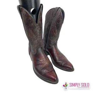 Botas de Vaquero Occidentales para Hombre Laredo Cuero Marrón Puntera Cerrada Talla 10.5 - Imagen 1 de 12