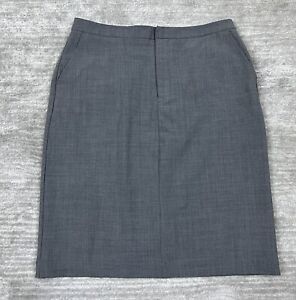 Gap Skirt Womens 10 Gray Pencil Aline Polyester Wool Spandex Stretch