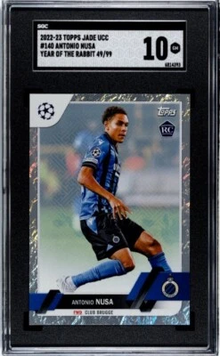 2023-24 Topps Jade Antonio Nusa Year of the Rabbit /99 SGC 10 RC Rookie Card - Image 1 of 2