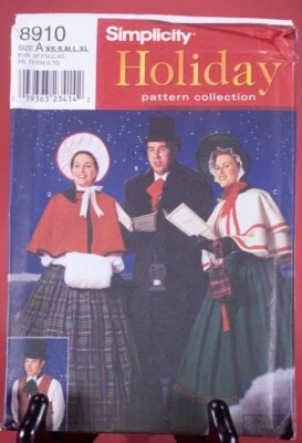 Simplicity Holiday Pattern Costume 8910 XS-XL Uncut 1999 FF Andrea Schewe - Image 1 of 4