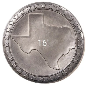 TEXAS Wilton Armetale Bread Tray Serveware Pewter Plate 16" Round NEW LONE STAR - Picture 1 of 5