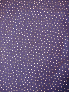 FABRIC BLUE WITH WHITE DOTS  COTTON MEDIUM  WEIGHT   KNIT 1 YARD 17 " X 56" WIDE - Picture 1 of 2