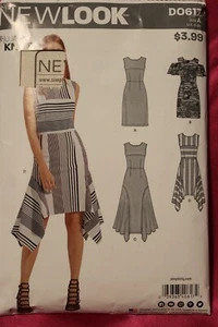 617 Sewing Pattern Women's Teen Asymmetrical Waterfall Flared Hem Dress DO617 - Bild 1 von 10