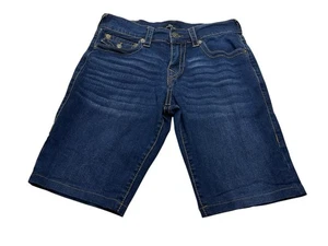 Men's True Religion Ricky Big T Flap Denim Shorts 11" Size 30 Relaxed Straight - Picture 1 of 9