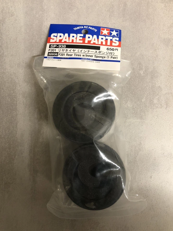 Tamiya 50938 - F201 Rear Tires w/Inner Sponge (1 Pair) - Photo 1/1