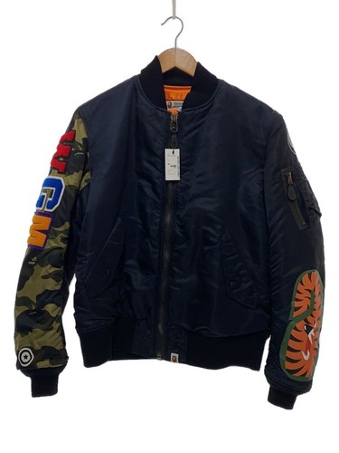 A BATHING APE (BAPE) Giacca da volo A BATHING APE nera L usata