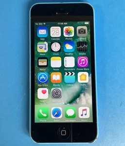 Apple iPhone 5c A1532 bleu 16 Go entièrement débloqué : sans restriction SIM, 81% - Photo 1 sur 8