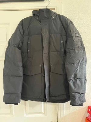 Moose Knuckles Hoodie Fur Black Winter Coat Men Jacket Sz XL - Image 1 of 4