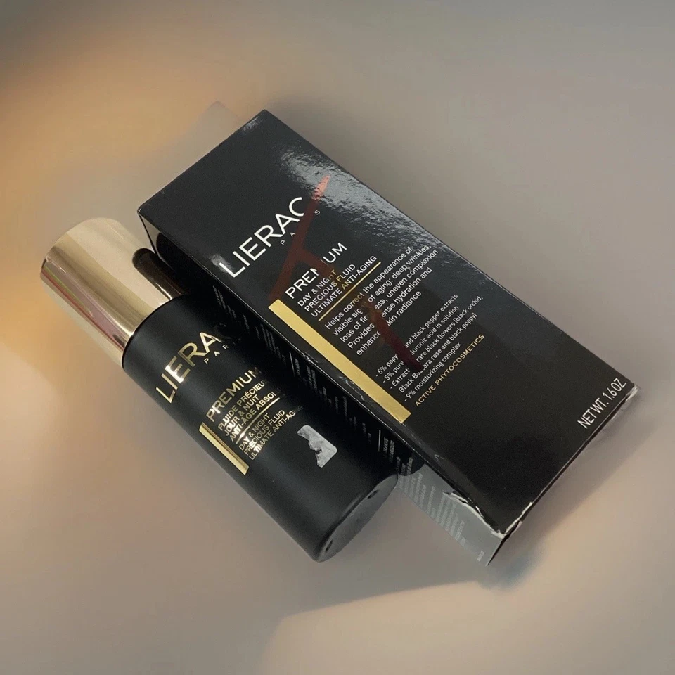 Lierac Premium Día y Noche Precious Fluid Ultimate Anti-Aging 1.6oz COMO EN LA FOTO, NUEVO Foto 1 de 4