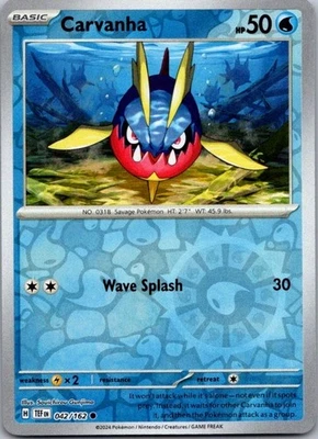 Carvanha Reverse Holo Common SV05: Temporal Forces 042/162 Near Mint - Image 1 of 2