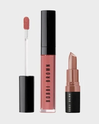 Bobbi Brown Crushed Oil-infused Gloss FREE SPIRIT Full Size + Mini Lipstick Bare - Image 1 of 2