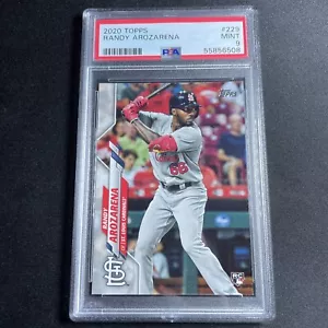 2020 Topps #229 Randy Arozarena St. Louis Cardinals RC Rookie PSA 9 COME NUOVO - Foto 1 di 2