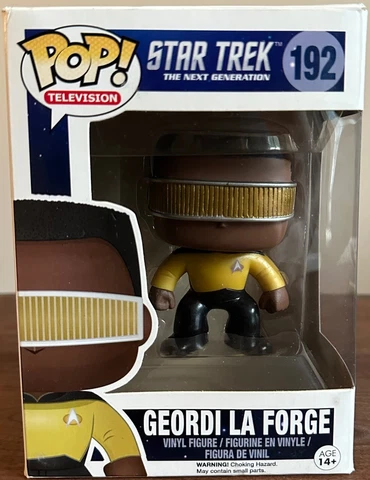 Funko POP! Geordi La Forge 192 Star Trek Vinyl Figure Box Damage New Cover