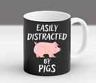 Tasse tendance facile à distraire par les cochons amoureux des porcs mignonne agriculteur cadeau d'anniversaire