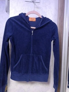 Giacca tuta Juicy Couture blu terry taglia S made in USA - Foto 1 di 7